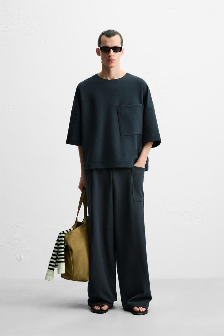 テクニカルオーバーサイズフィットジョガーパンツ - ブルー | ZARA 