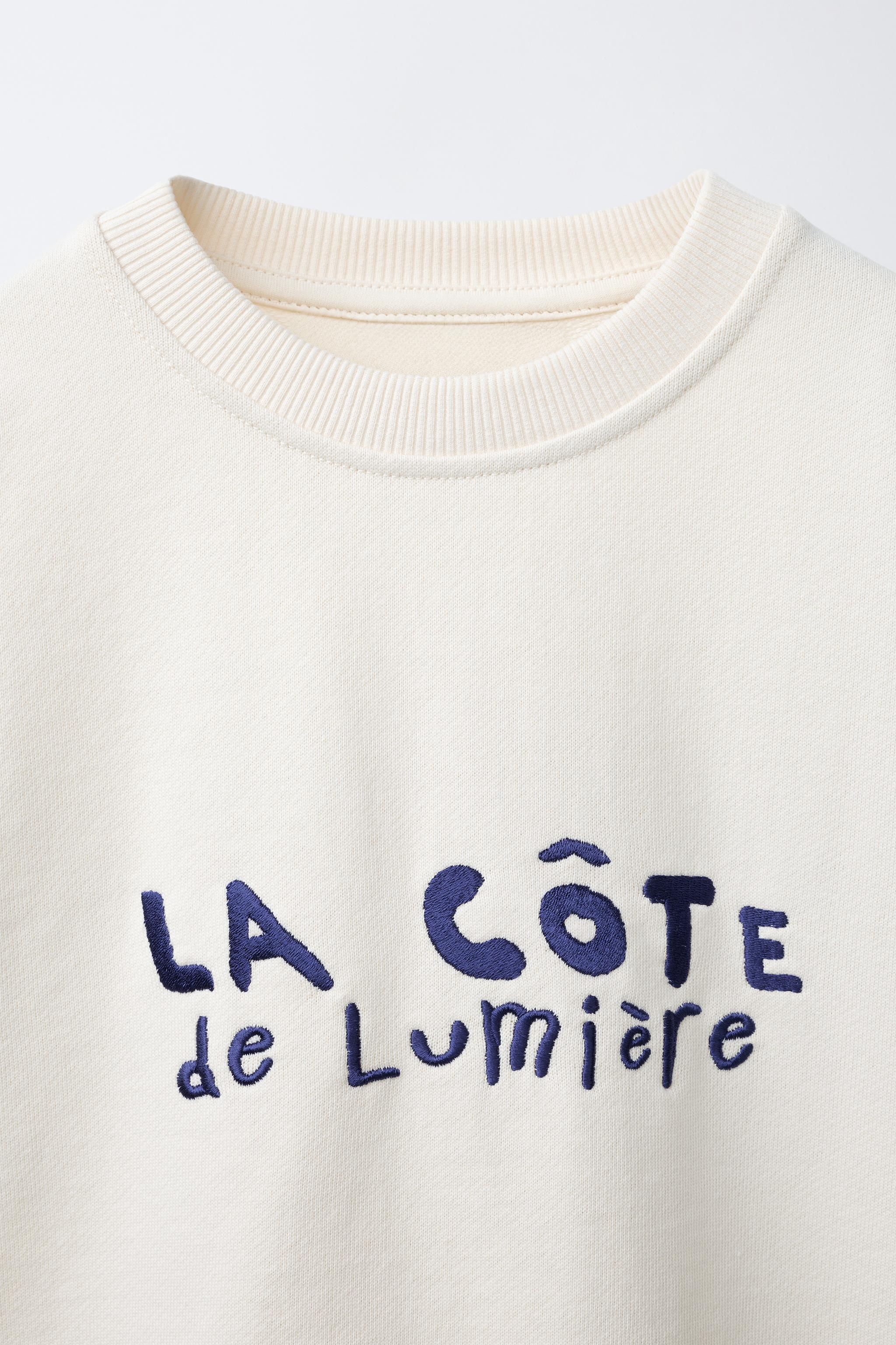 EMBROIDERED TEXT SWEATSHIRT