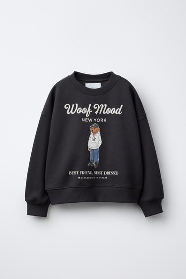 ΦΟΥΤΕΡ ΜΕ ΤΥΠΩΜΑ ΣΚΥΛΟΣ - Γκρι ανθρακί του Zara