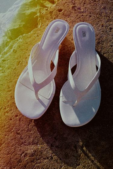 MINI WEDGE SANDALS - White by Zara
