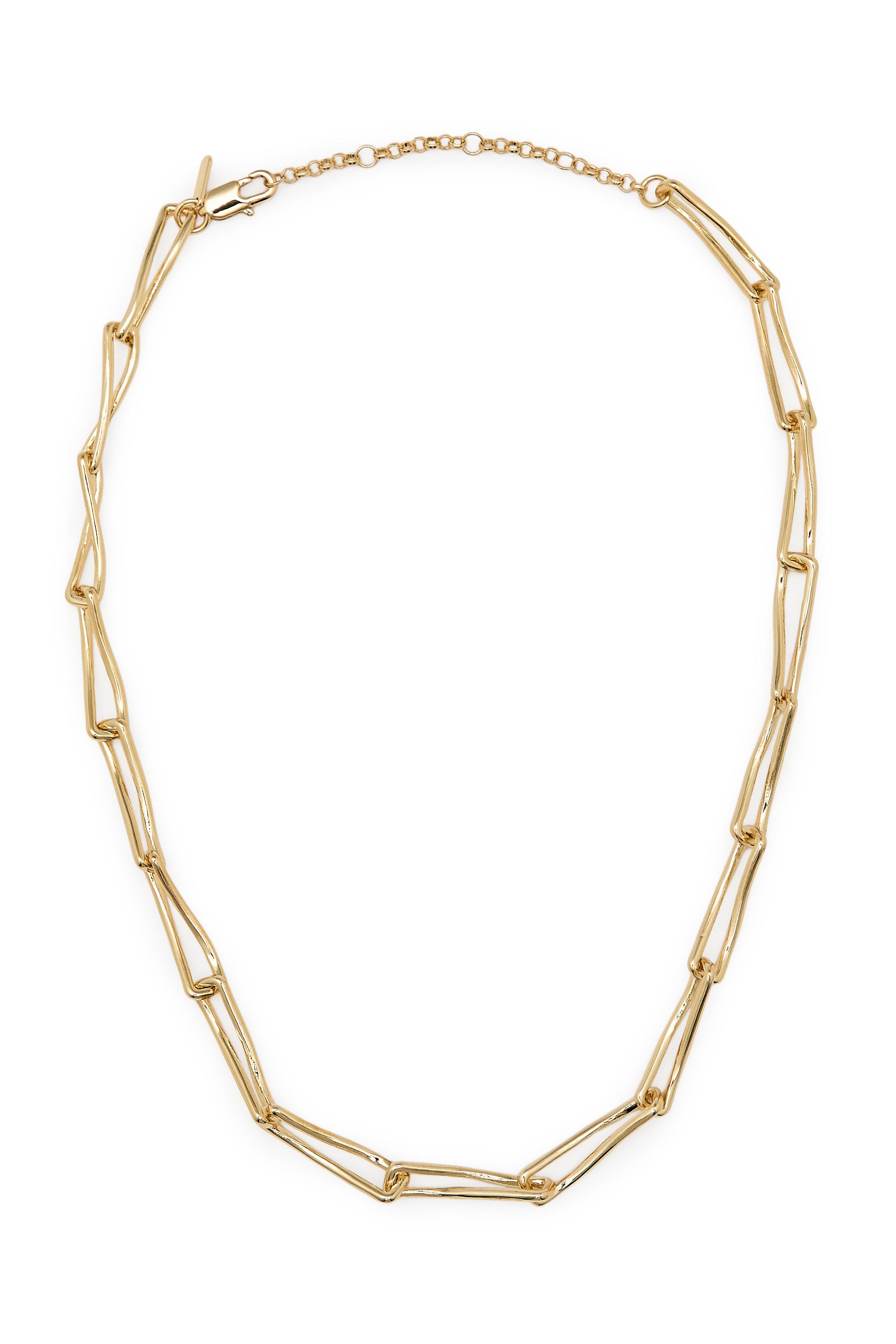 Metal chain link necklace - Golden | ZARA United States