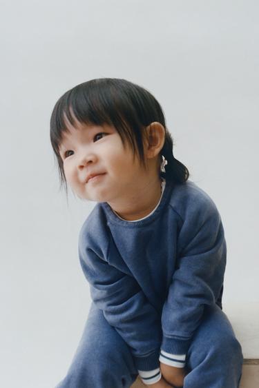 WASHED-EFFECT SWEATSHIRT - Blue by Zara