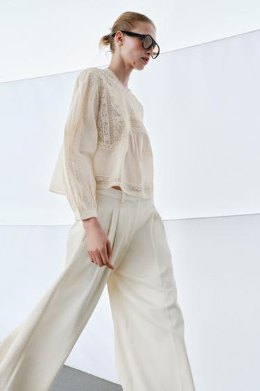 ZW COLLECTION EMBROIDERED SHIRT - Mid-ecru by Zara - Image 2