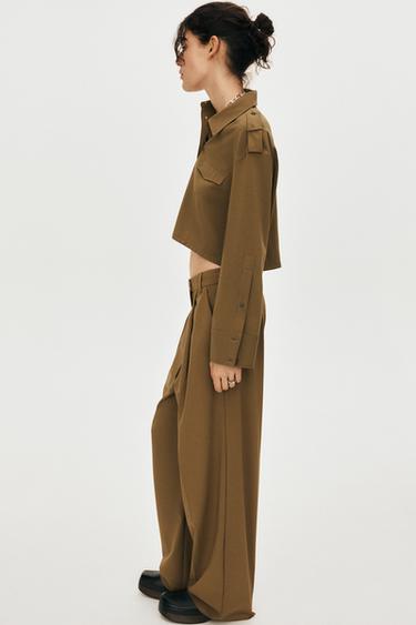 ASYMMETRIC FRONT TROUSERS - Oil by Zara - Image 2