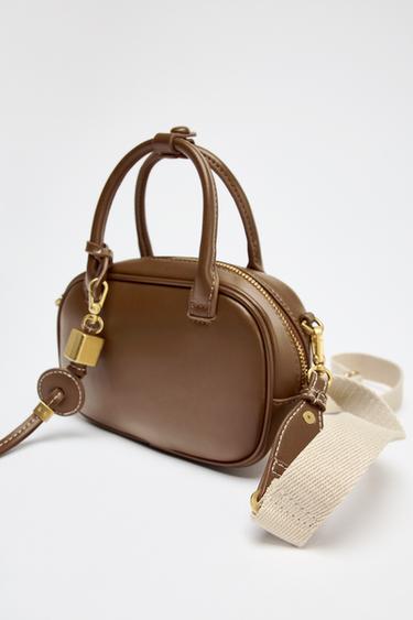 MINI SAC SURPIQÛRE - Marron foncé de Zara