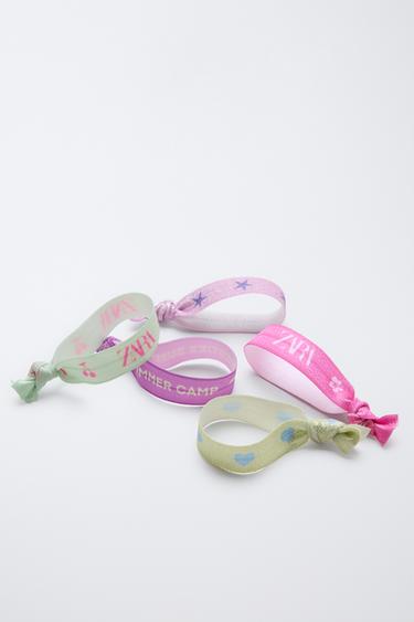 FIVE-PACK OF TEXT HAIRBANDS - Pinks by Zara - Image 1