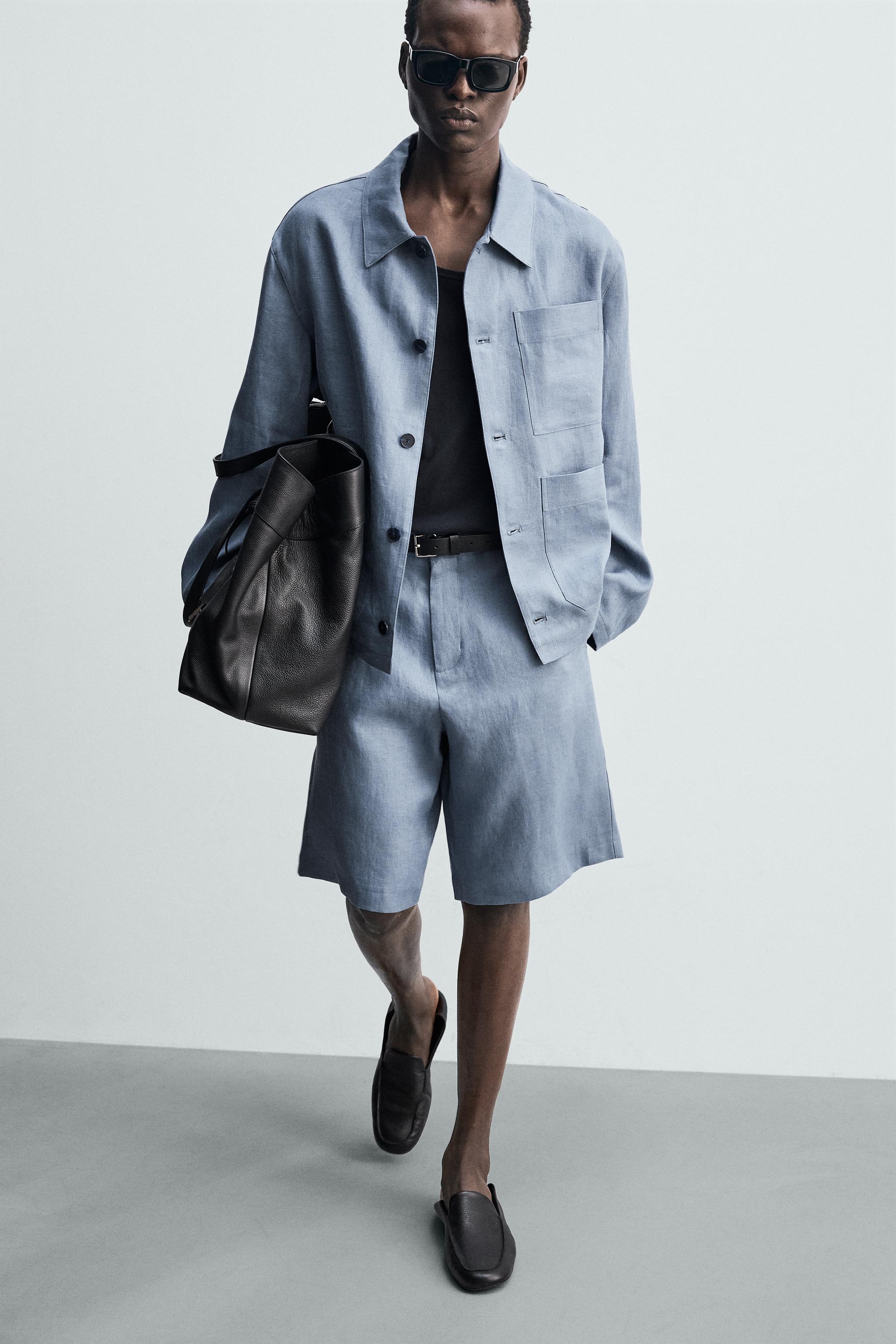 SHORT RELAXED FIT 100% LIN