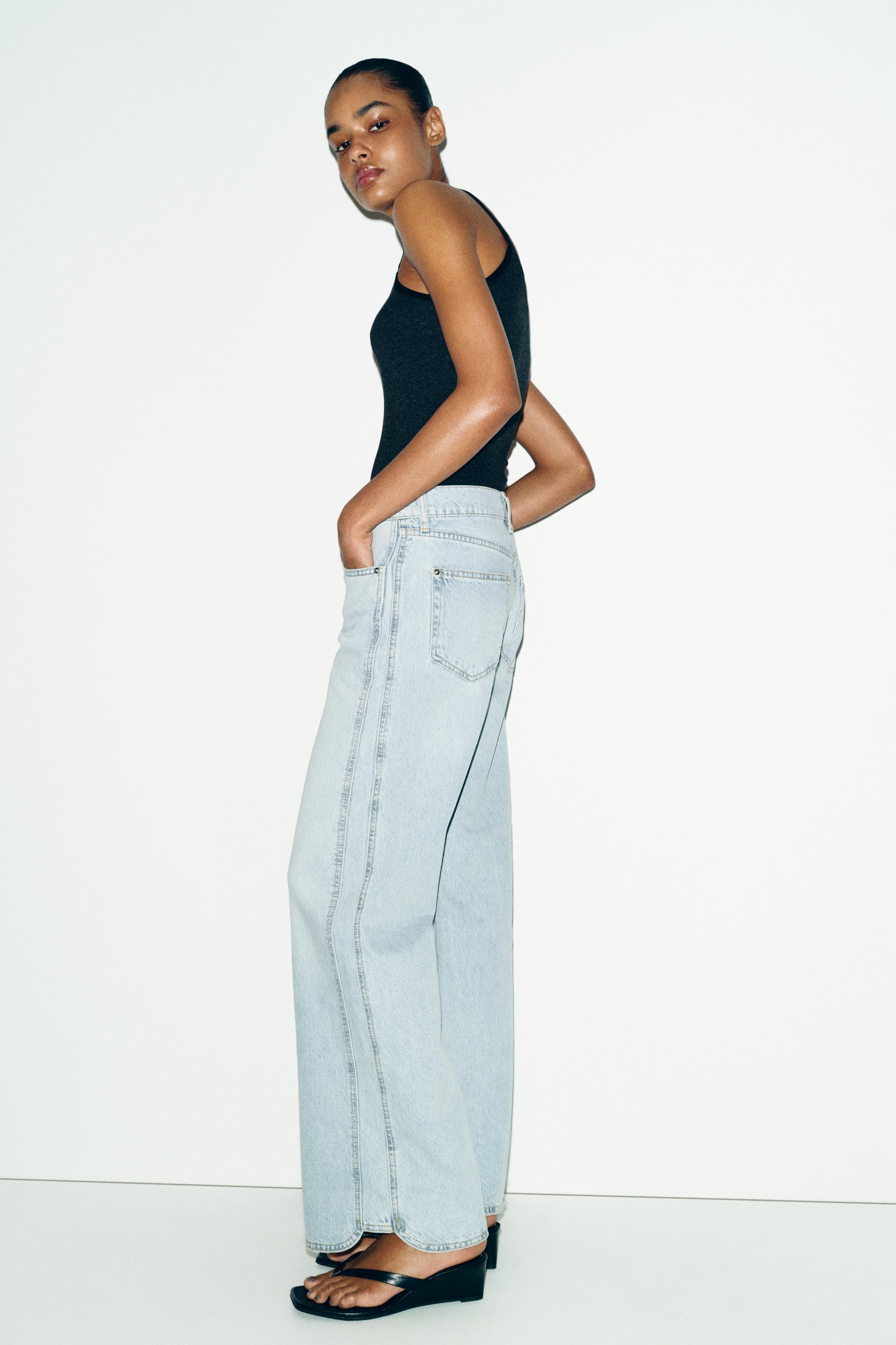 Z1975 LOW RISE STRAIGHT LEG JEANS WITH SEAM DETAIL