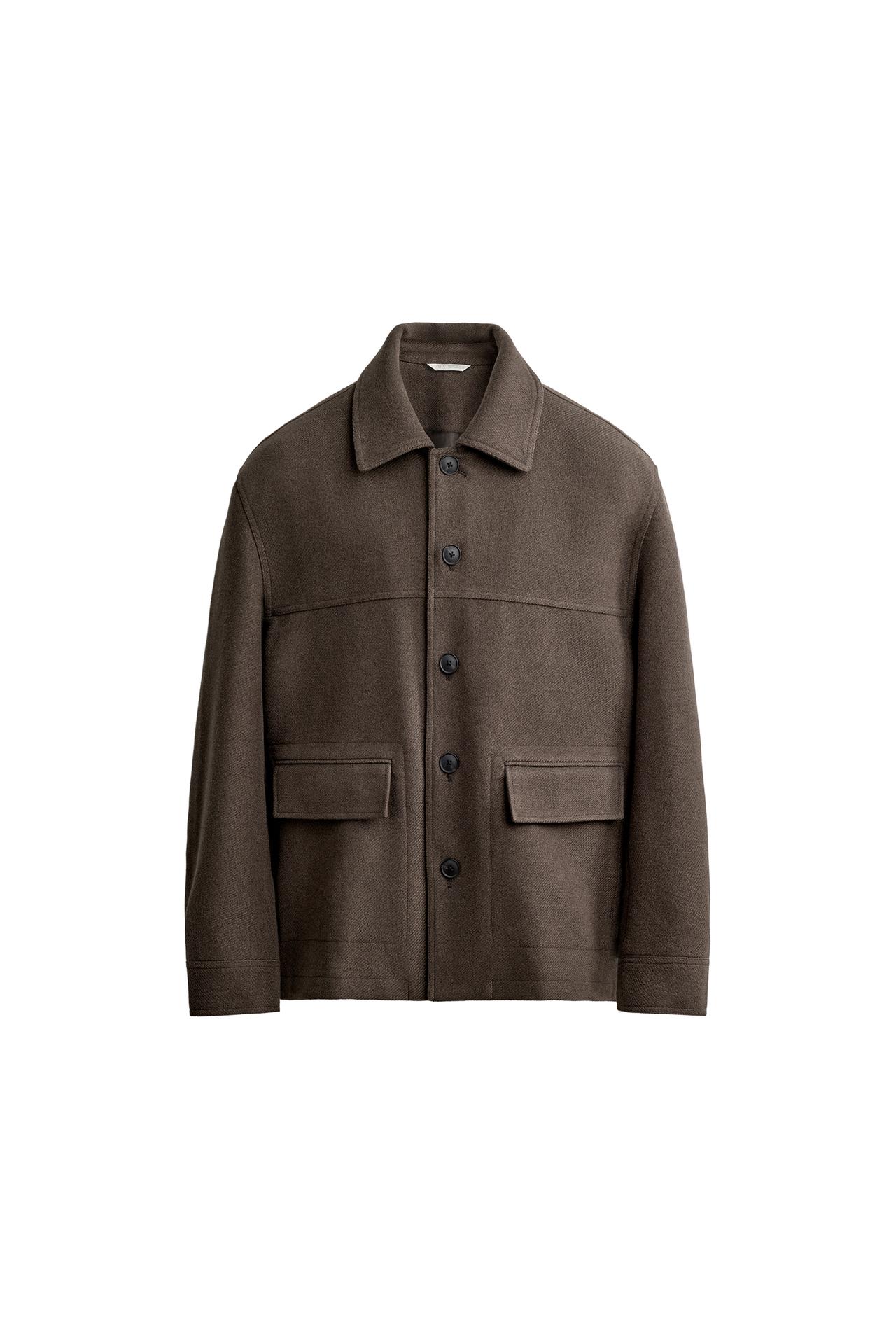WOOL EFFECT REGULAR FIT 3/4 LENGTH COAT