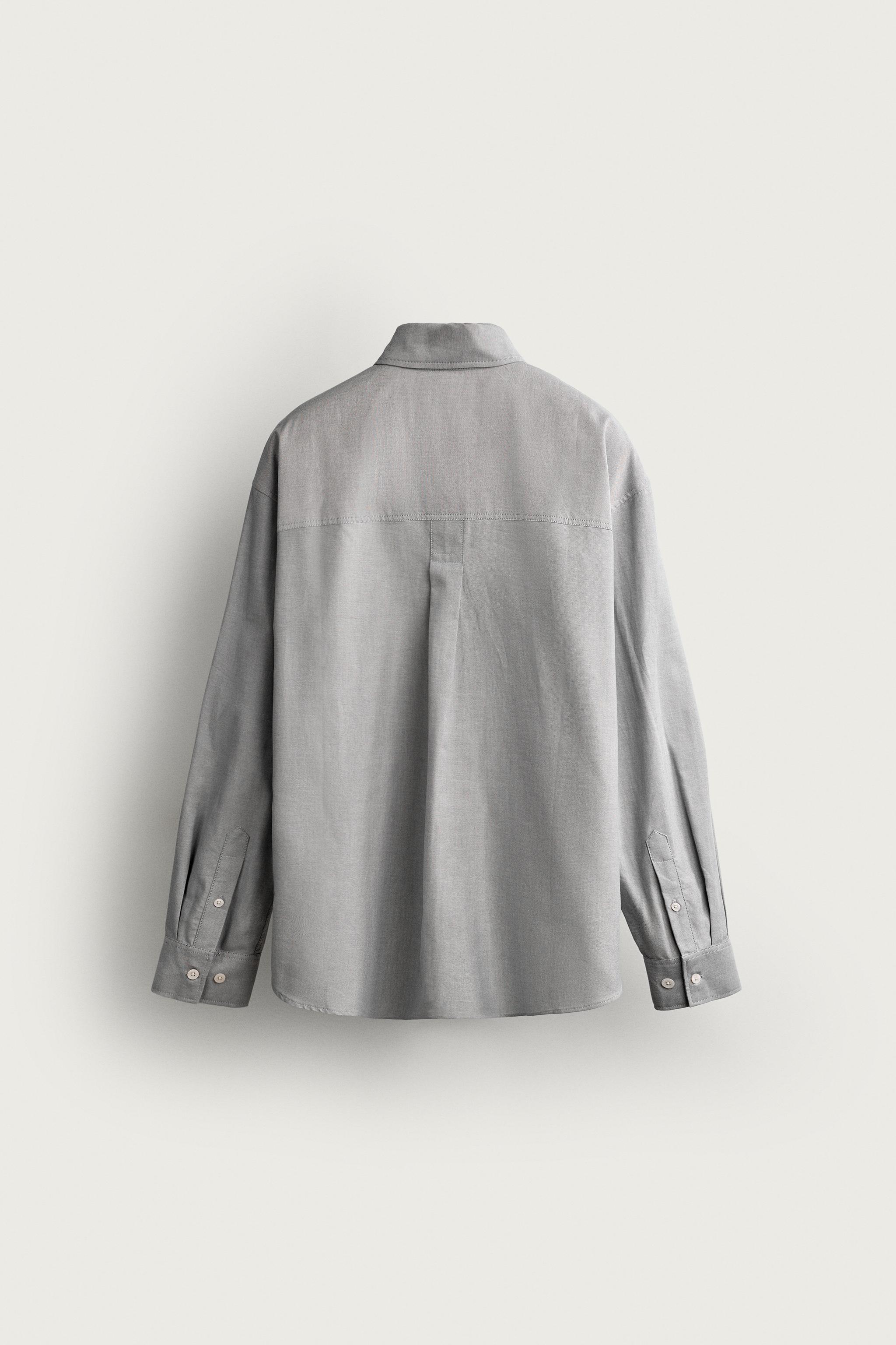 Zara CEPLİ OVERSIZE FIT GÖMLEK görsel 8