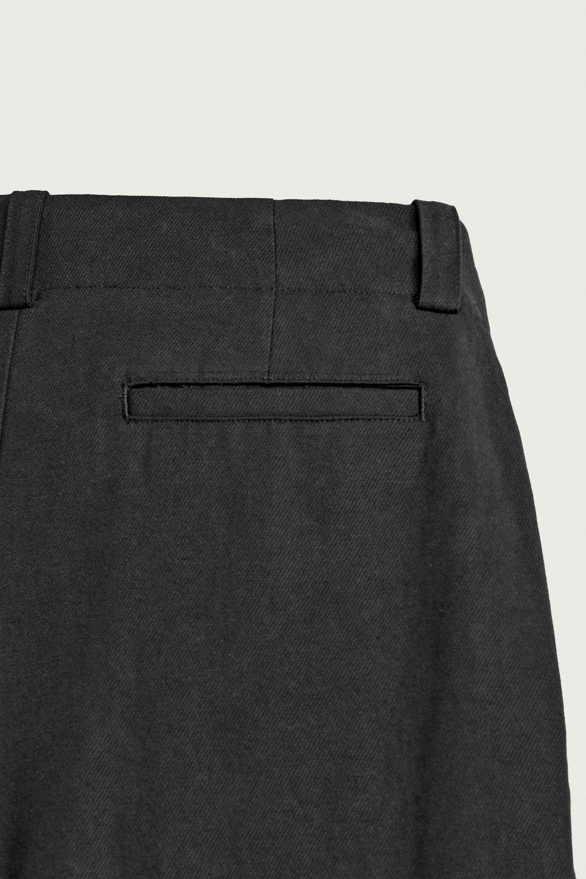 LYOCELL-COTTON PLEATED PANTS