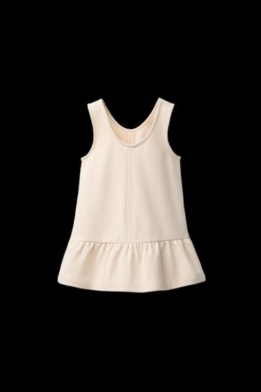 PUNTO-DI-ROMA-KLEID MIT KONTRASTSCHLEIFEN - Mittelbeige von Zara
