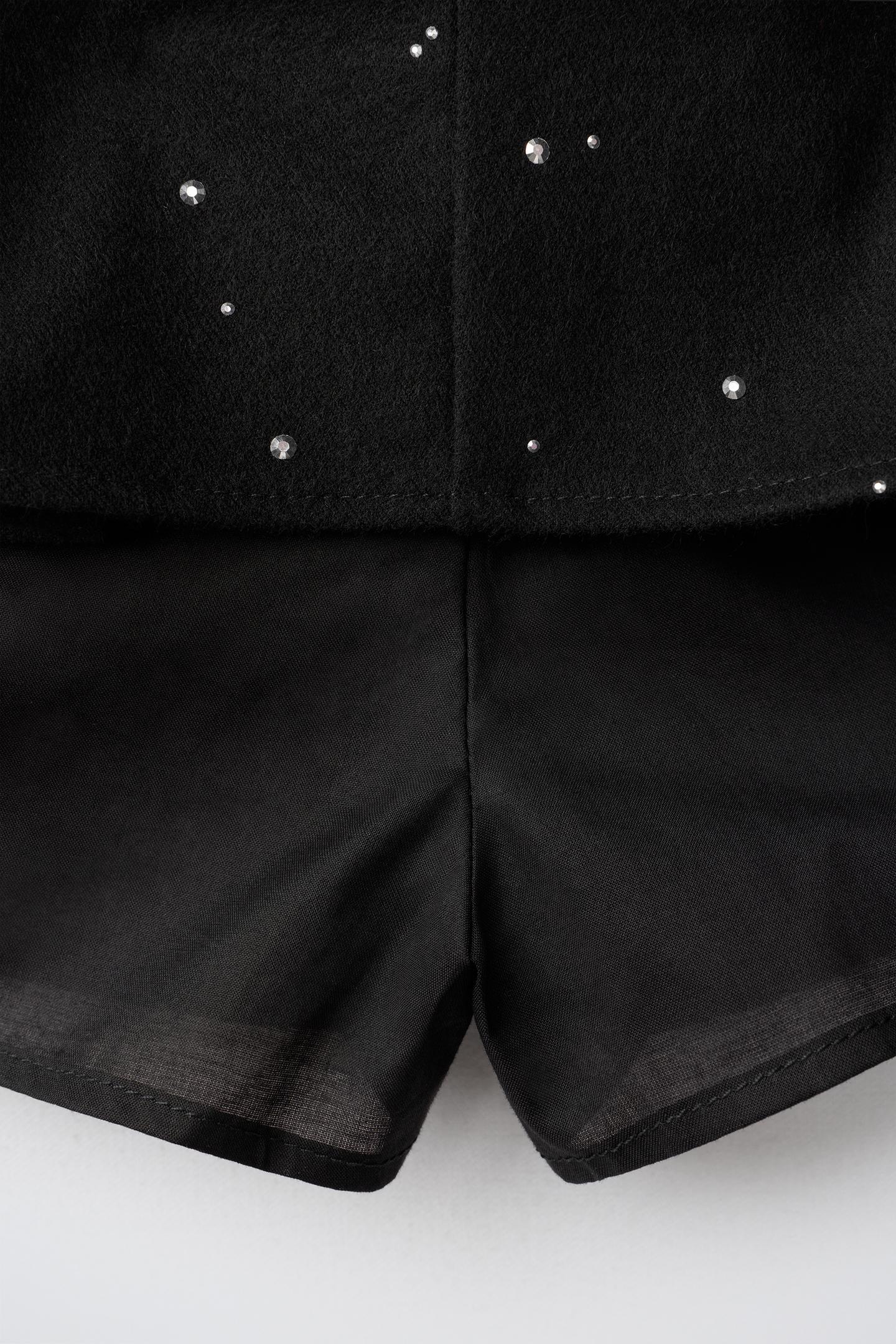Детская юбка Zara Rhinestone Belt, цвет: Чёрный — фото 4