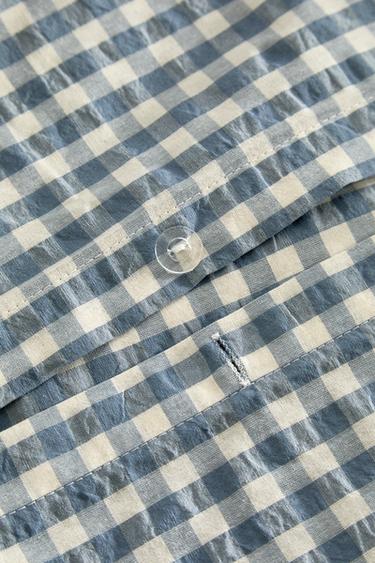 GINGHAM COTTON DUVET COVER - Blue by Zara - Image 3