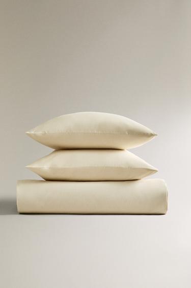 HOUSSE DE COUETTE PERCALE DE COTON (200 FILS) - Beige de Zara - Image 4