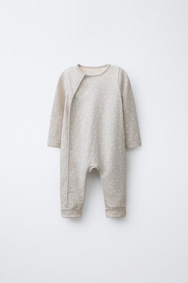 PYJAMA COMBINAISON STRUCTURE PIED CONVERTIBLE - Gris chiné de Zara - Image 2