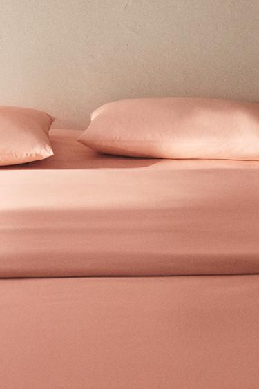 PERCALE DUVET COVER (200 THREAD COUNT) - Coral by Zara