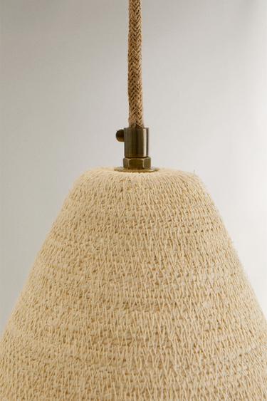 LARGE SEAGRASS CEILING LAMP - Light beige by Zara - Image 3