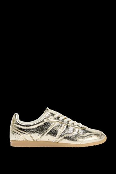 METALLIC-EFFECT TRAINERS - Gold by Zara - Image 0
