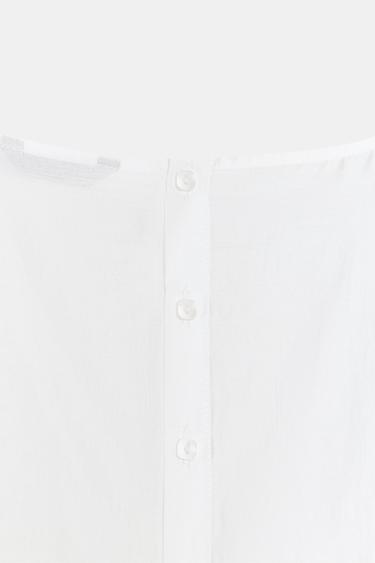 EMBROIDERED SHORT SLEEVE BLOUSE - White by Zara - Image 7