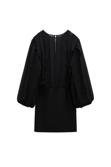 SHORT RUFFLED DRESS