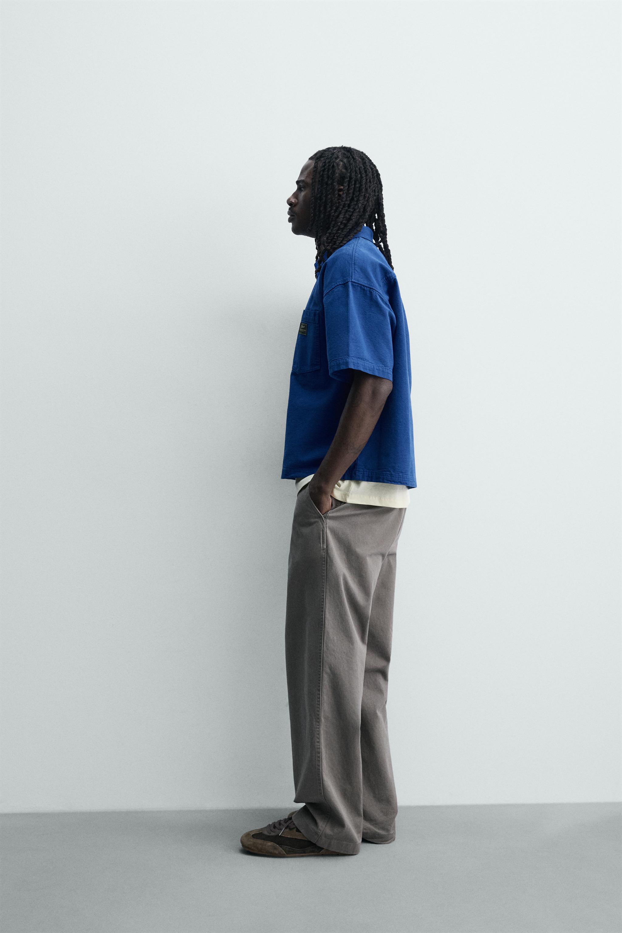 WASHED STRIPED BOXY FIT POLO