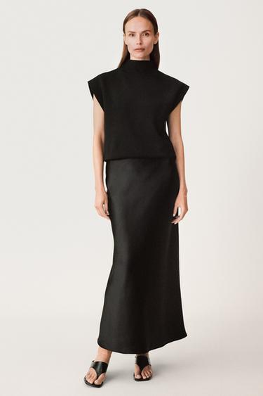 Zara KNIT PERKINS TOP 50TH ANNIVERSARY - Black