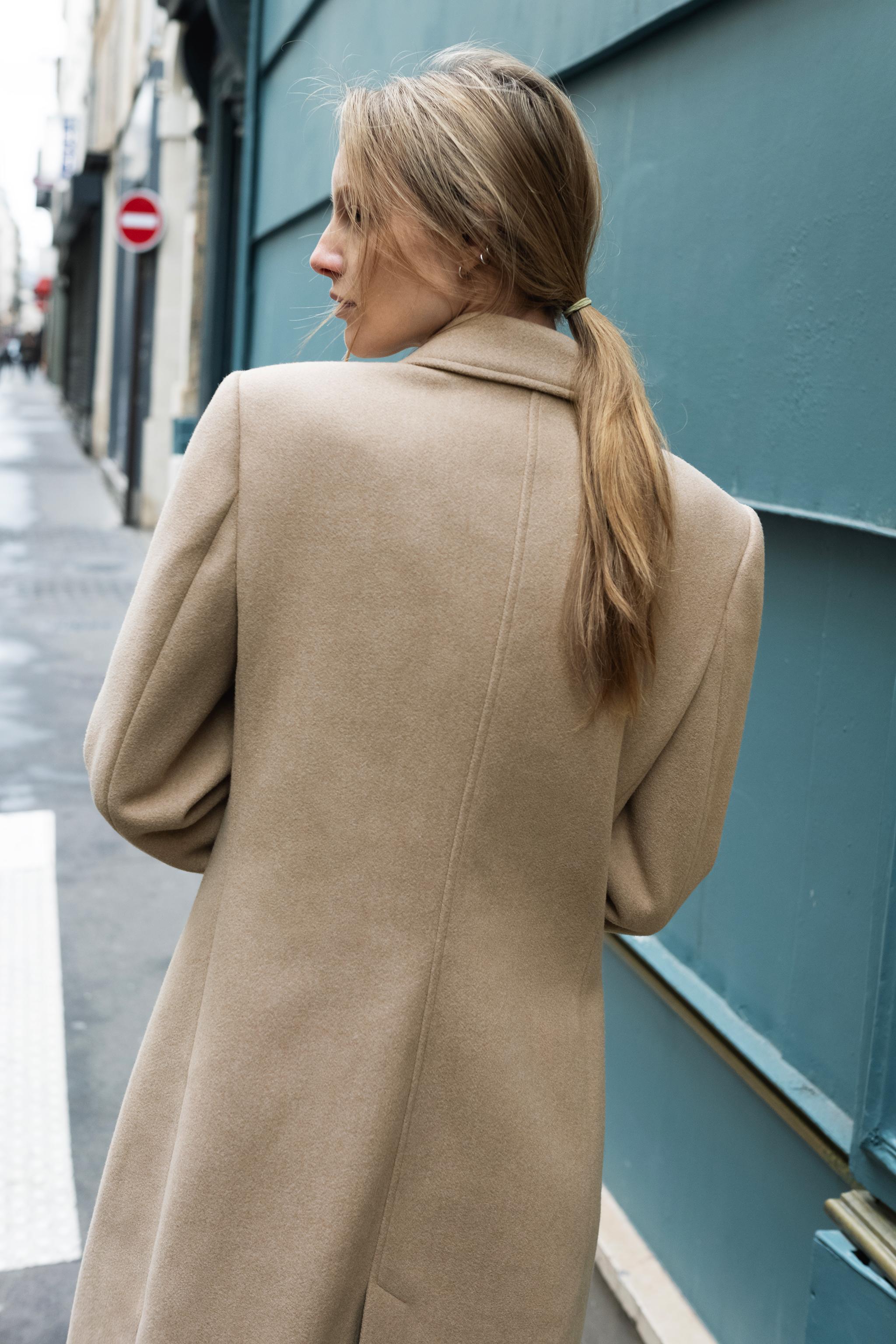 Zara camel 2025 coat ladies