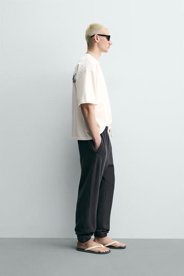 T-SHIRT RELAXED FIT À INSCRIPTIONS IMPRIMÉES - Blanc de Zara - Image 3