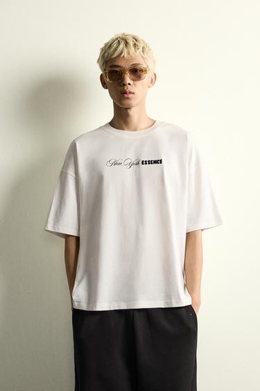 Zara RELAXED FIT T-SHIRT - White
