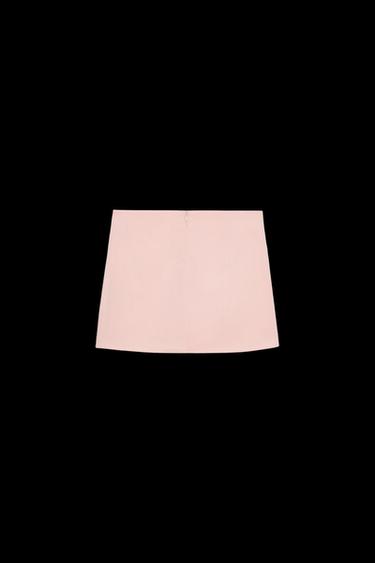 FALDA PANTALÓN CRUZADA PLIEGUES - Salmón de Zara