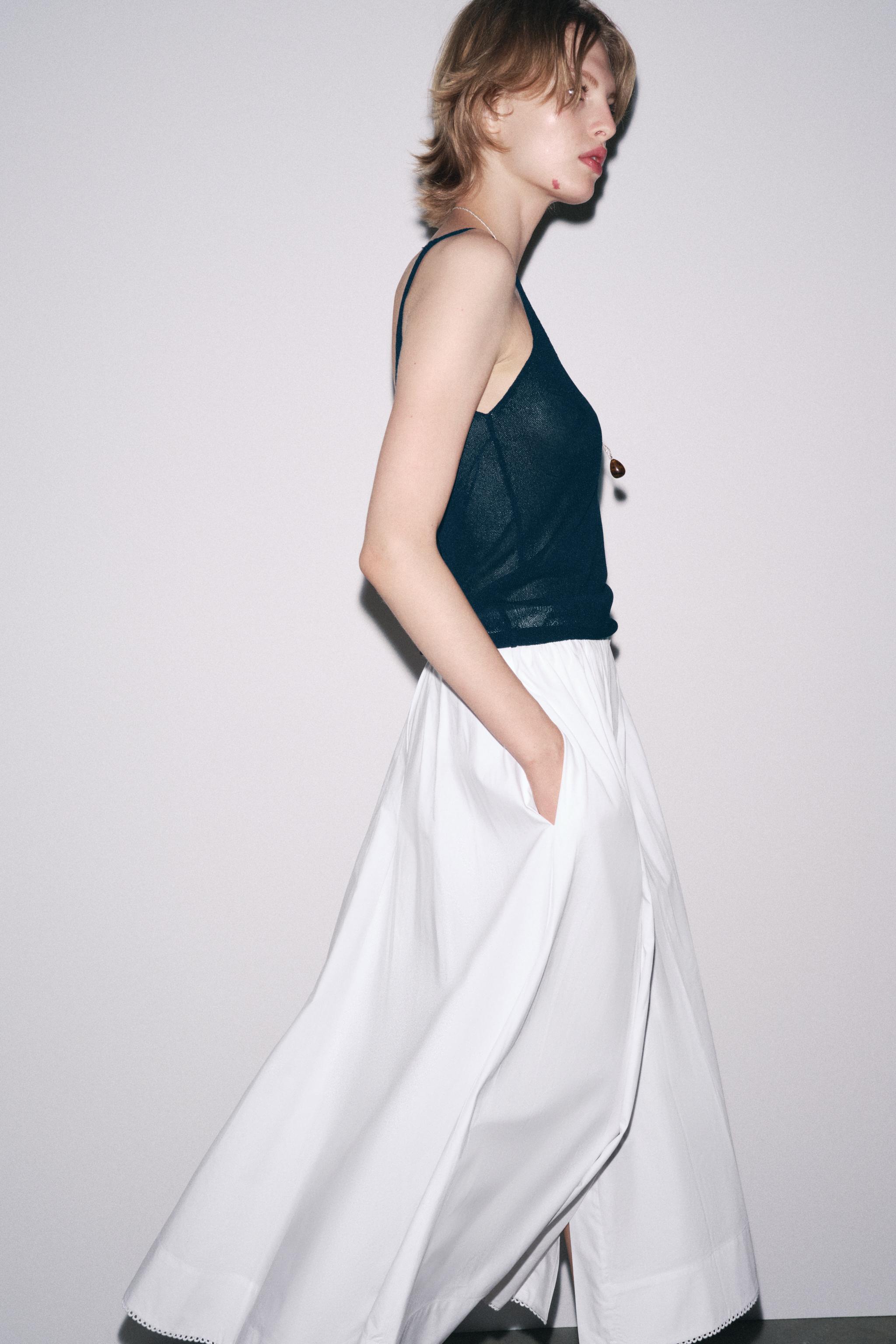 スペイン発送 ZARA ZWコレクション ポルカミディスカート 限定！ org.jpg