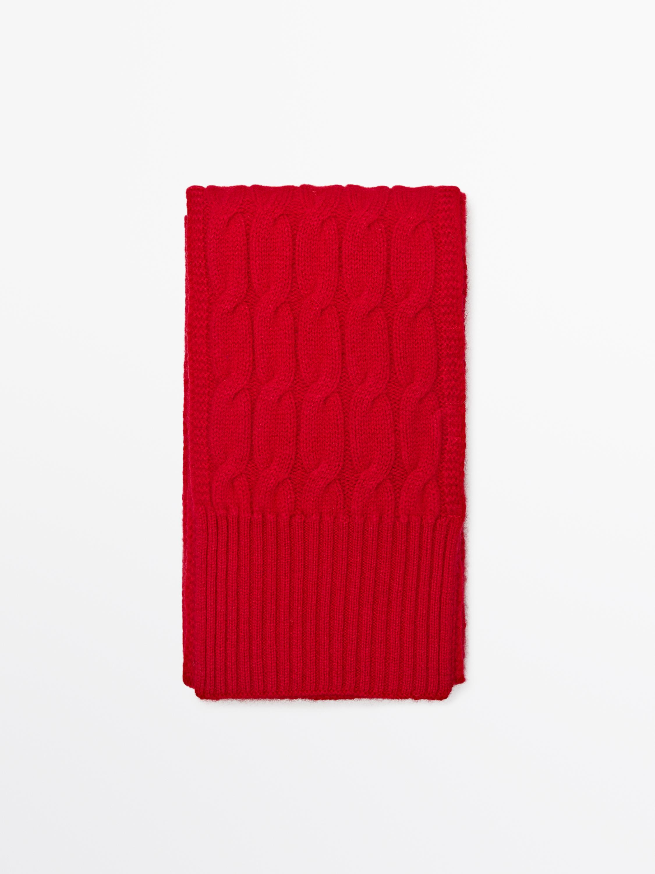 Braided wool blend scarf