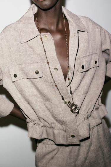 JASPE SAFARI JACKET - Sand / Marl by Zara - Image 1