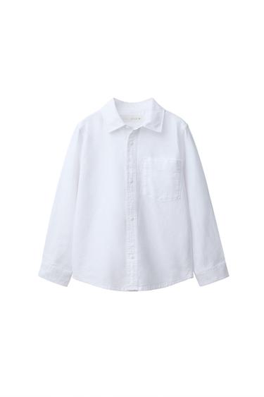 Zara 牛津口袋襯衫 - 白色