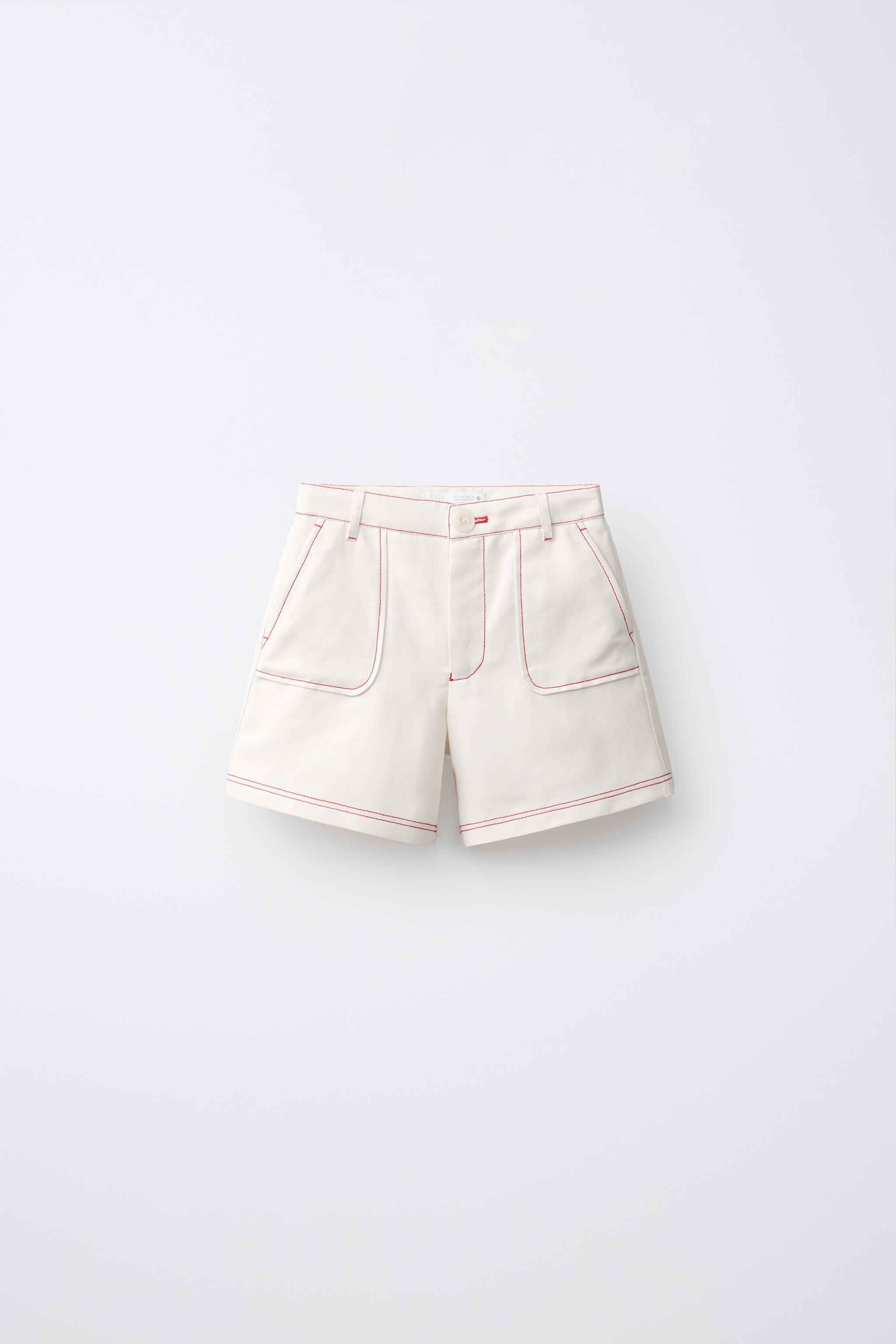 Детские шорты Zara RED TOPSTITCH SHORTS