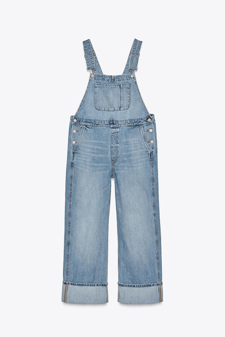 Denim Monos Pantalon Largo Zara MONO LARGO DENIM TRF Azul ZARA Chile