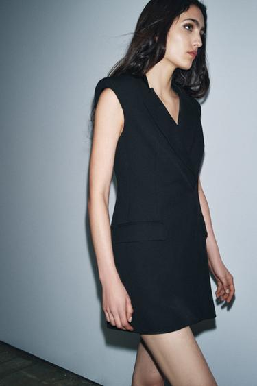 SHORT DRESS WITH SHOULDER PADS ZW COLLECTION LIMITED EDITION - Black by Zara