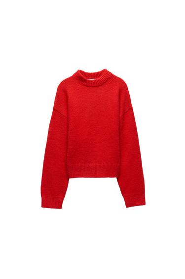 WOOL BLEND KNIT SWEATER