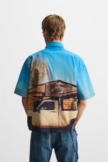 PHOTOGRAPHIC PRINT SHIRT - Blue by Zara - Image 3