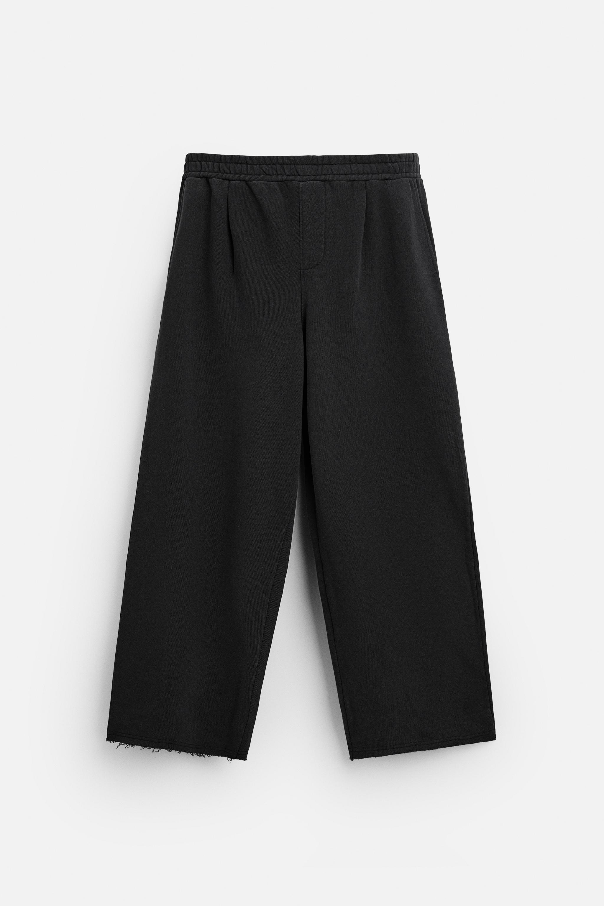 WASHED PLEATED JOGGER PANTS - Black | ZARA United States