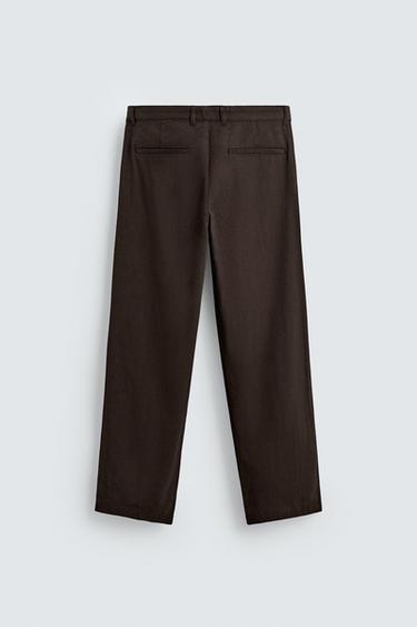 LYOCELL-COTTON TROUSERS - Brown by Zara - Image 6