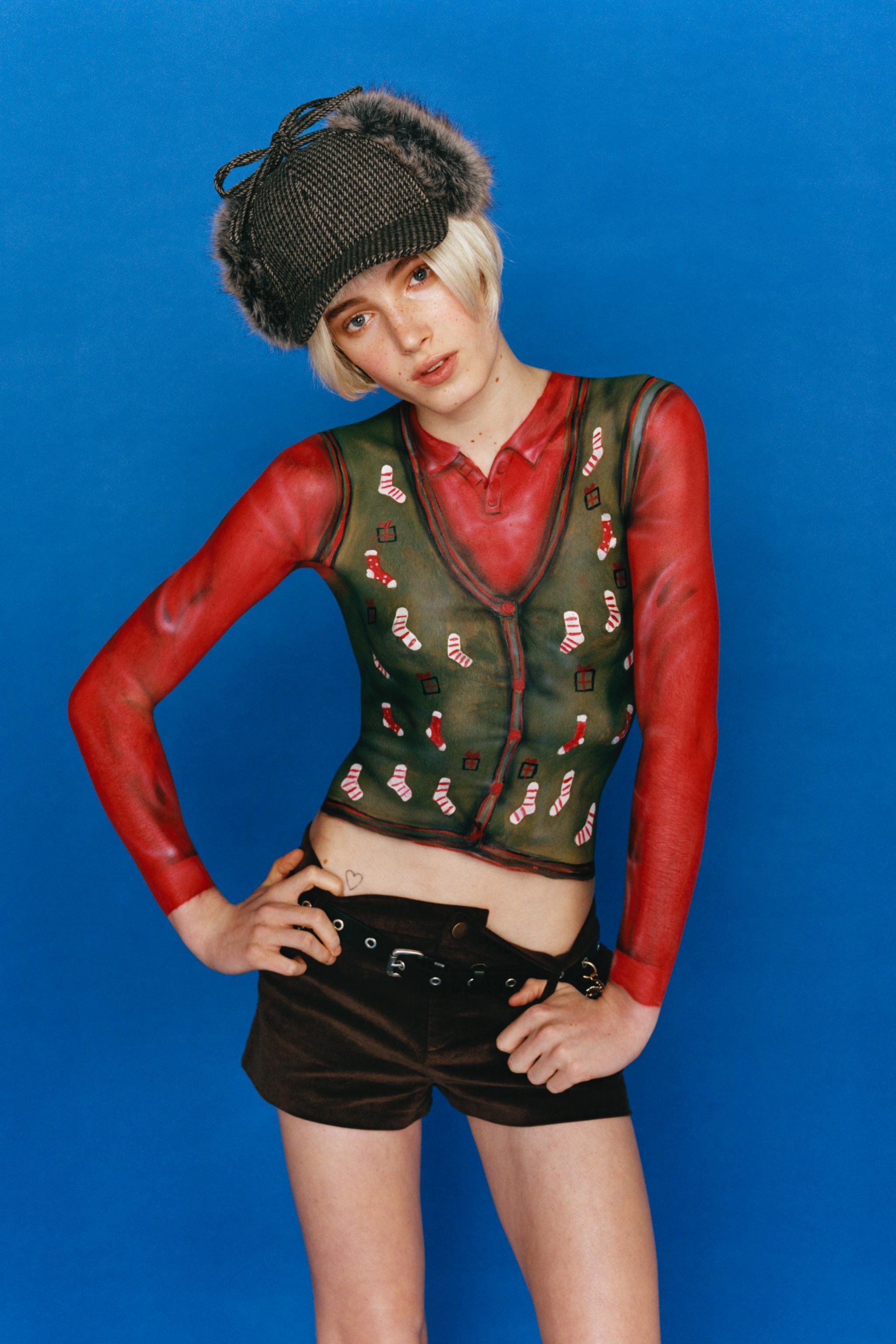 EMBROIDERED CHRISTMAS KNIT VEST - Bottle green | ZARA United States