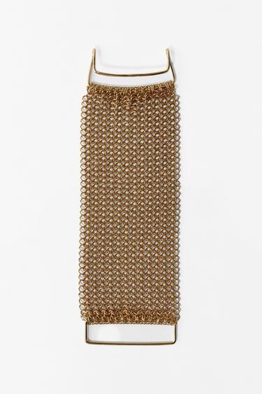 METAL MESH BRACELET - Golden by Zara