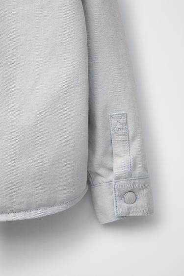 FADED DENIM OVERSHIRT - Ice by Zara - Image 3