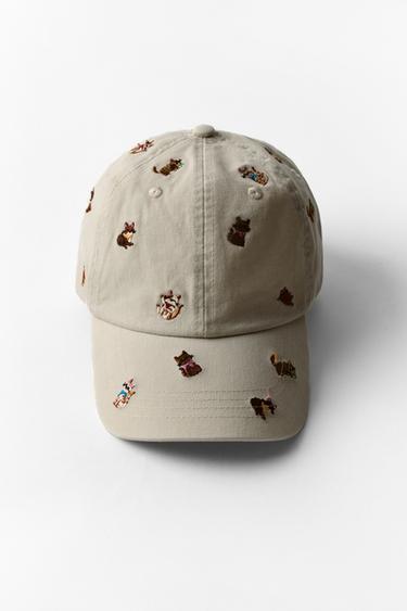 CASQUETTE EN SERGÉ BRODERIES CHATS - Pierre de Zara