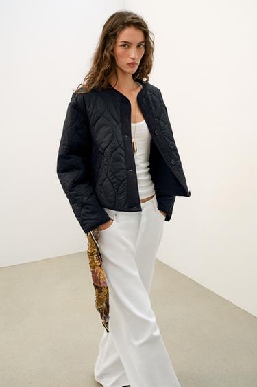 SHORT QUILTED JACKET - Black by Zara