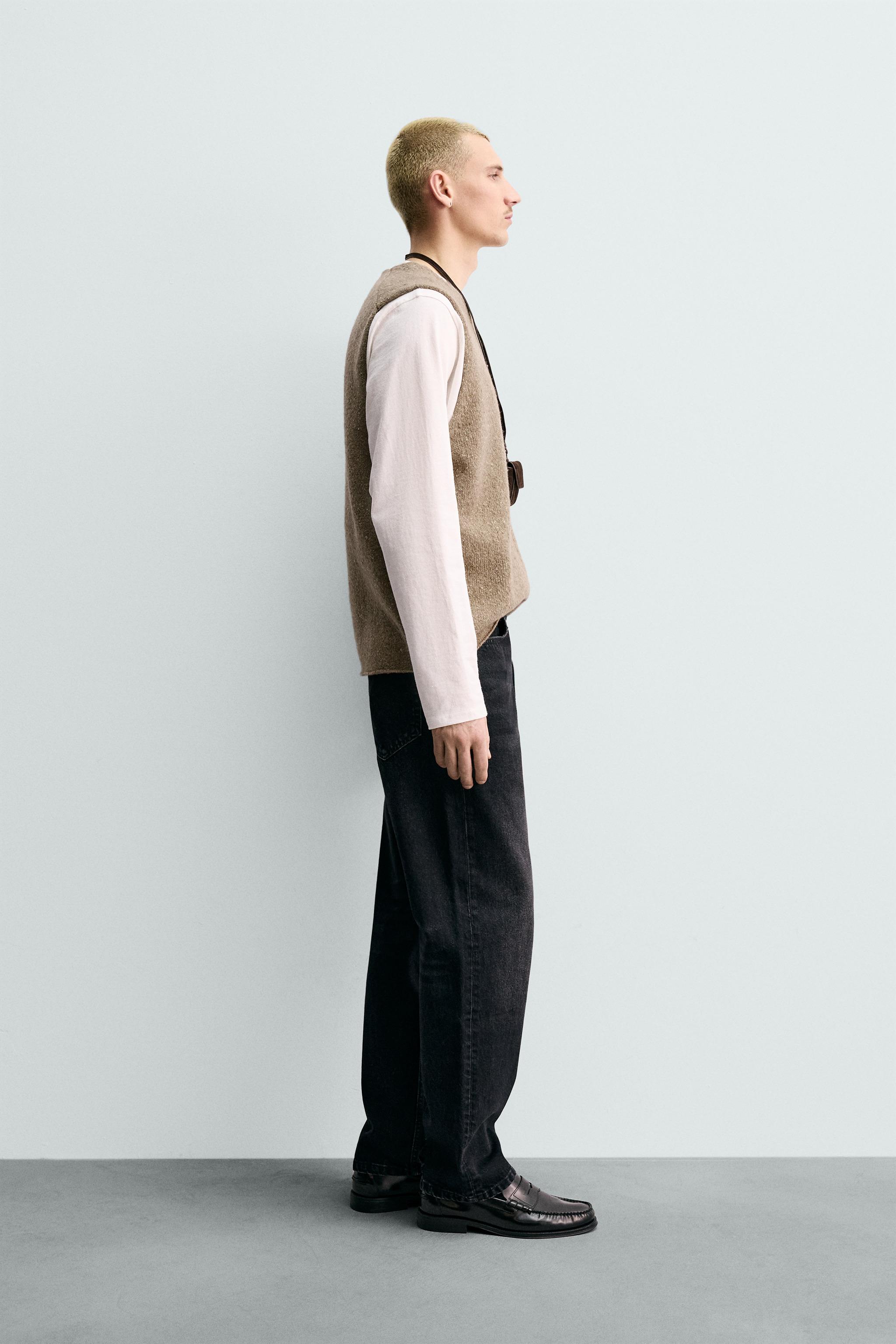 ORIGINS FLECKED KNIT VEST - Beige | ZARA Canada