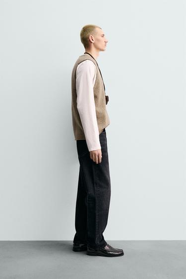 ORIGINS FLECKED KNIT VEST - Beige by Zara - Image 3