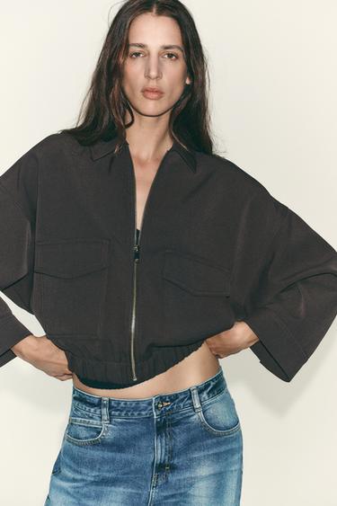 JACKET WITH POCKETS - Brown by Zara - Image 1